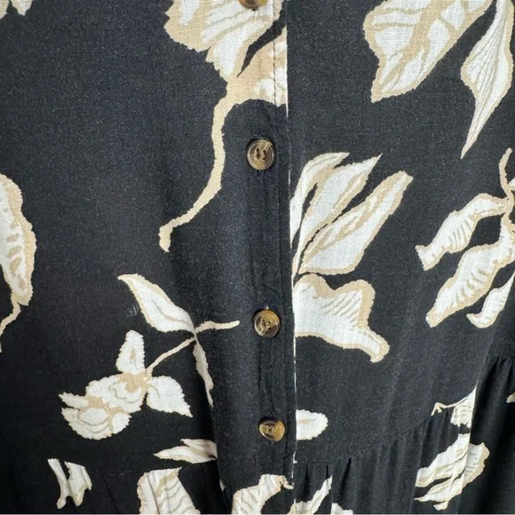 Sonoma Floral Dress Size 2x w/ Pockets Button Front Tiered Midi Dress - Picture 10 of 13